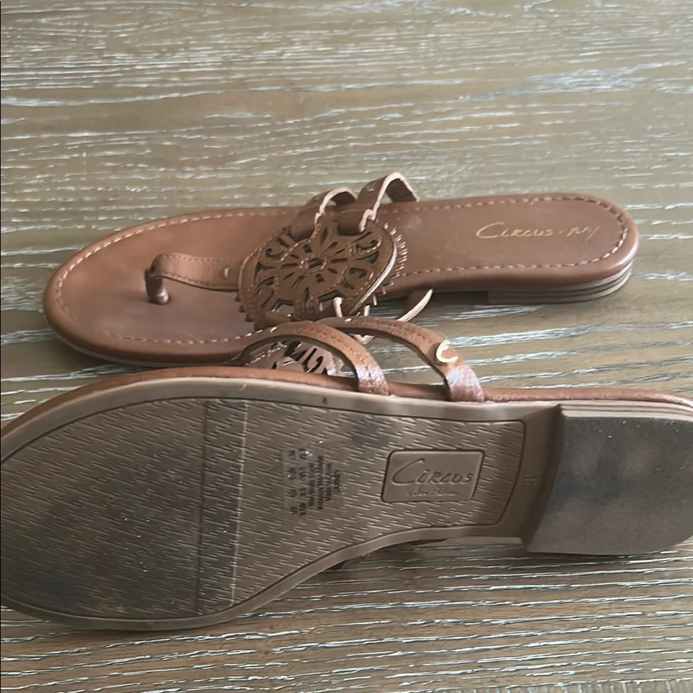 Circus by Sam Edelman Brown Cutout Sandals - Picture 3 of 4